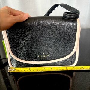 NWT Kate Spade Black with Light Pink Trim Crossbody Shoulder Bag